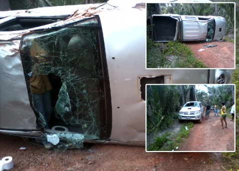 Suplente de vereador perde controle do carro e capota Hillux várias vezes no interior de Altos