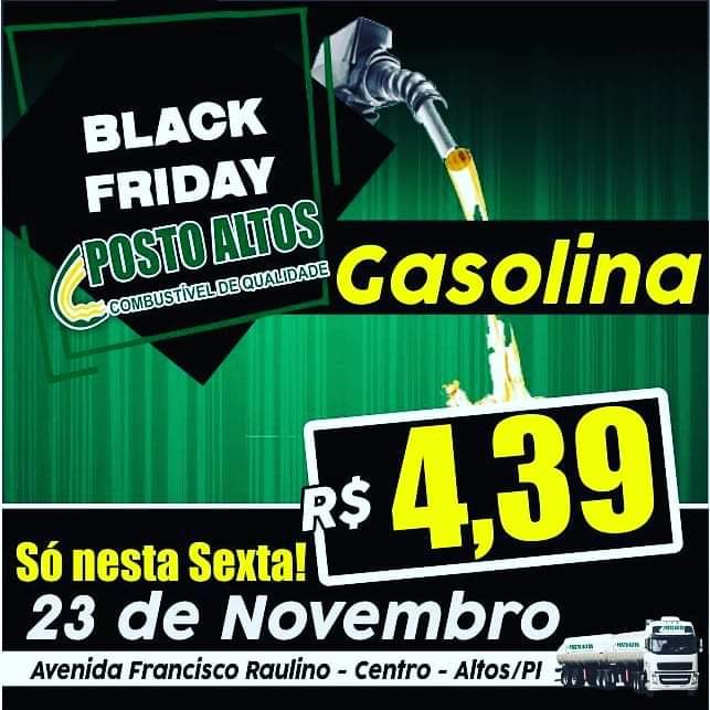 Posto Altos realiza Black Friday com gasolina a R$ 4,39