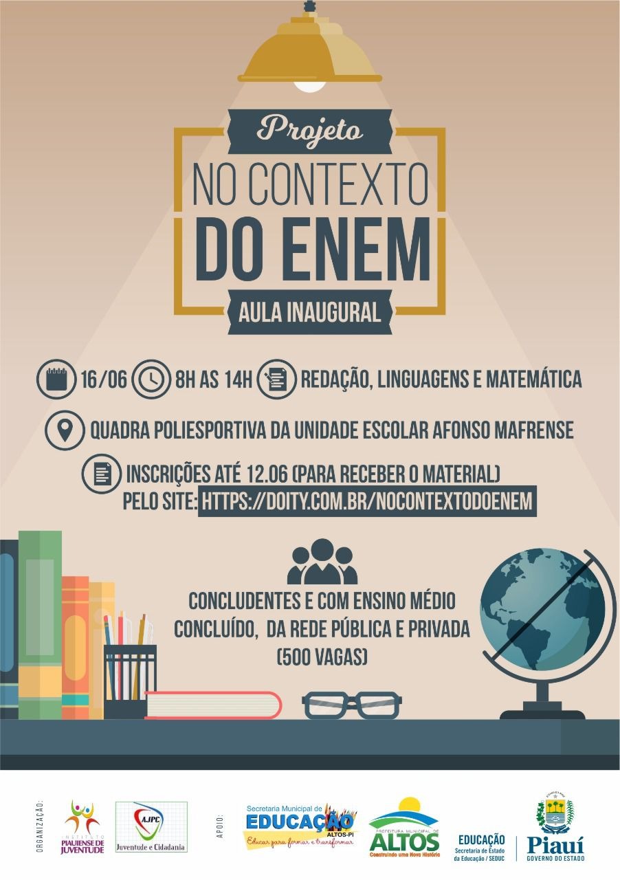 Altos recebe projeto No Contexto do ENEM