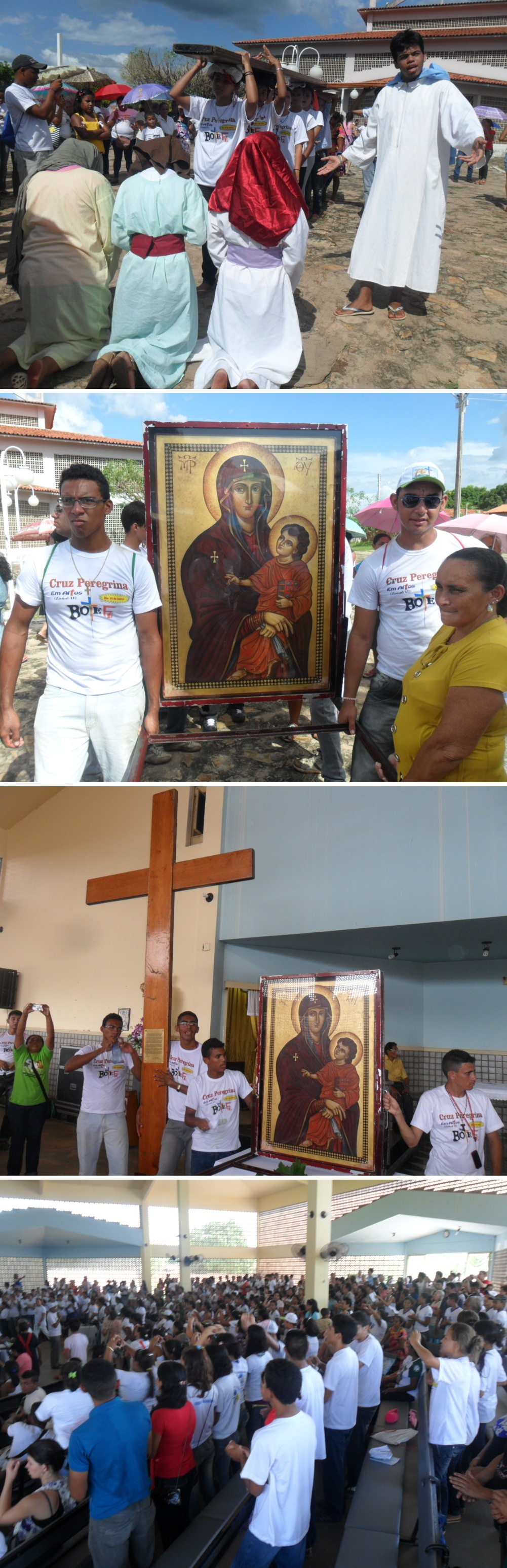 Cruz peregrina e o Ícone de Nossa Senhora estiveram em Altos