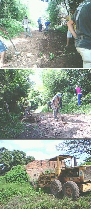 Cansados de esperar pela prefeitura, moradores realizam obra de recuperação de estrada