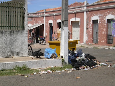 Lixo e Urubus tomam conta da praça matriz de Altos 