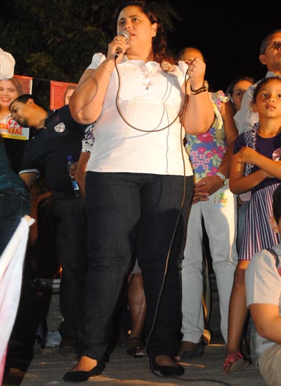 Patrícia Leal comandou o primeiro comício da coligação “A Força que vem do Povo”